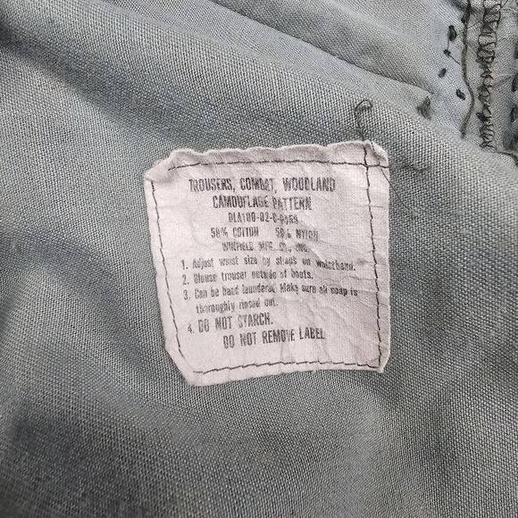 Vintage Cabelas Cargo Pants 36x30 80s M81 Woodland Camouflage USA Distressed - Picture 7 of 16